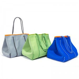 Wholesale Printed Neoprene Fashion Beach Handbag Waterproof Neoprene Beach Tote Bag In Stock to Sell