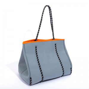 Hot sale fashion travel shoulder straps bag women pool beach bags large wide neoprene tote bag