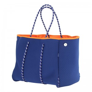 2021 Summer New Design Neoprene Beach Bag Large Capacity Neoprene Perforated Neoprene Tote Bag