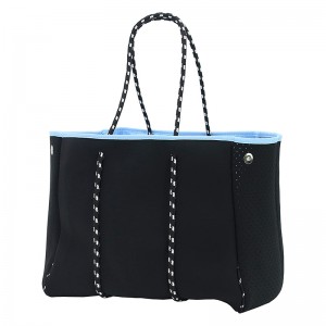 Fashion Design Multifunctional Trendy Neoprene Beach Tote Bag Women Bag Tote Cross body Shoulder Bag Big Shopping Neoprene Bag