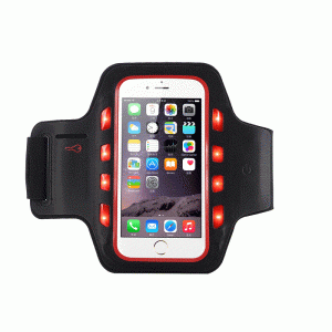 News Promotional Design Logo Silk-Print LED Sport Arm Band Light Protective Mobile Phone Armbands For Iphone 6- 4.7 Inch